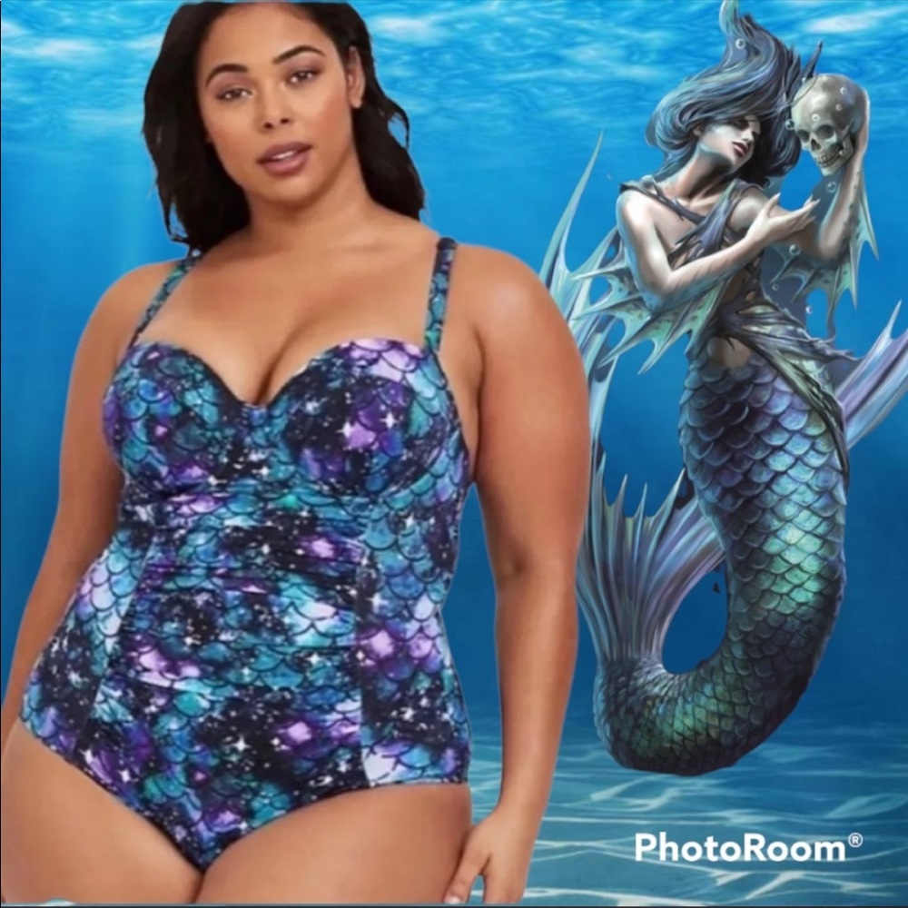 Torrid mermaid galaxy swimsuit